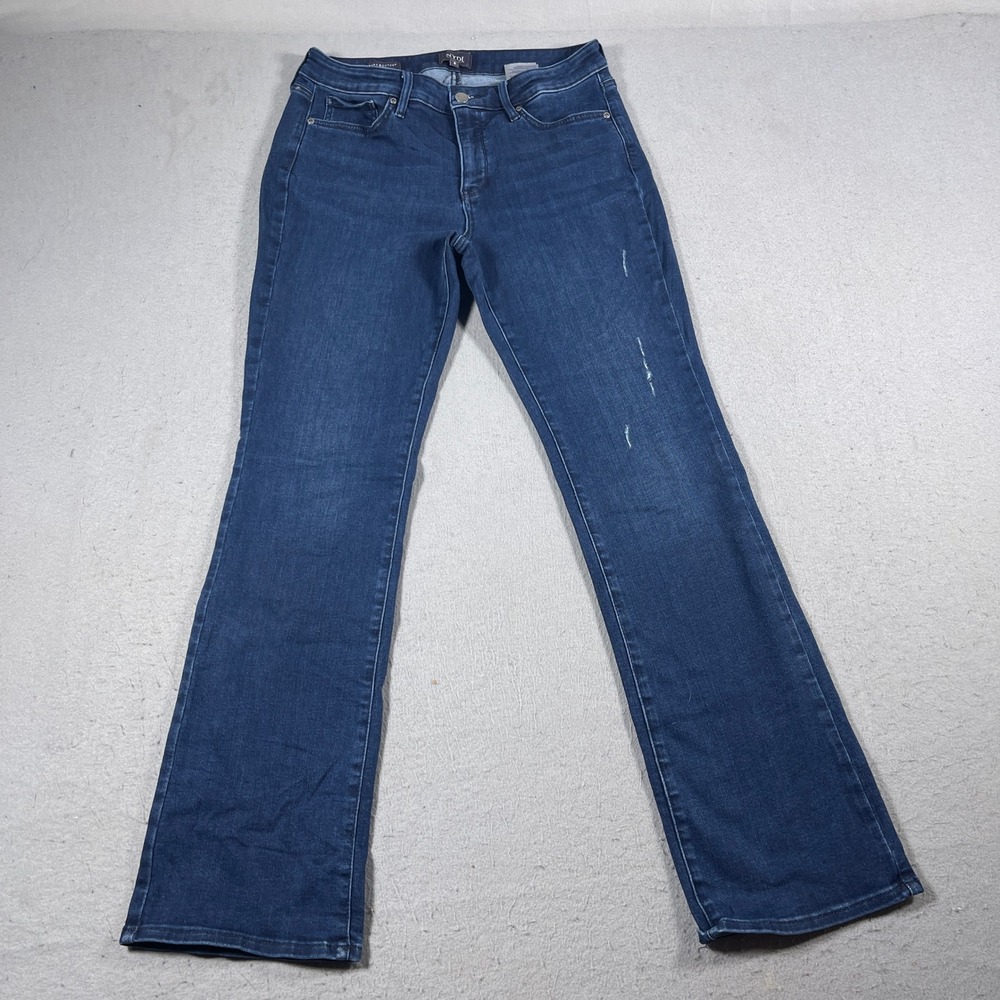NYDJ Barbara Bootcut Jeans Women 8 Blue Lift Tuck Stretch Denim Medium‎ Wash